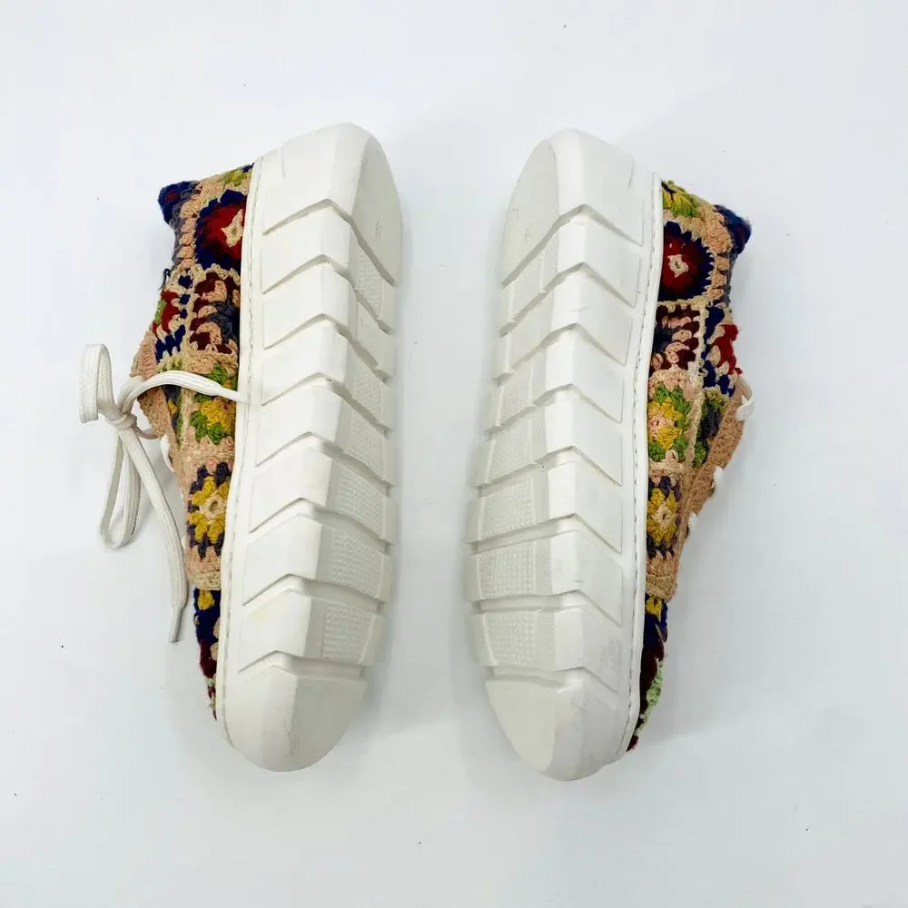 Free People Crochet Granny Square Sneakers